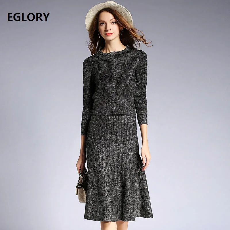 Top Quality Designer Clothes Suit 2019 Spring Autumn Sweater Set Women Knitted Sweater Cardigan+Mid-Calf Length Knitting Skirt
Top Quality Designer Clothes Suit 2019 Spring Autumn Sweater Set Women Knitted Sweater Cardigan+Mid-Calf Length Knitting Skirt