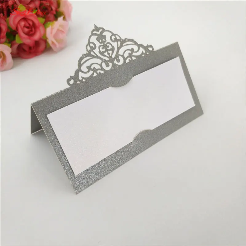 50PCSlot Laser Cut Wedding Place Name Cards Place Escort Card Seat Table Seat Decoration Guest Card 5zSH873 (91)