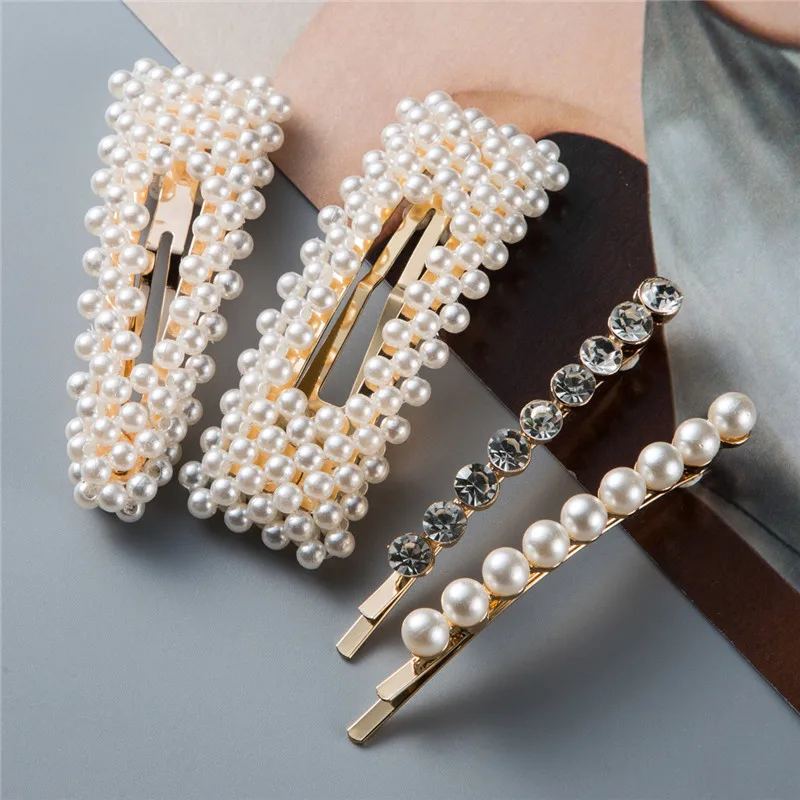 1SET Korea Chic Imitation Pearl Beads Rhinestones Hair Pins Fashion Hair Clips For Women Hairpin Metal Hair Accessories Jewelry
1SET Korea Chic Imitation Pearl Beads Rhinestones Hair Pins Fashion Hair Clips For Women Hairpin Metal Hair Accessories Jewelry