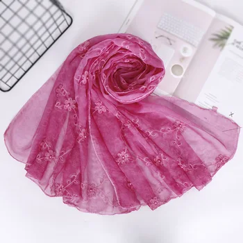 National style solid color embroidery and pearl scarf simulation silk Muslim female hijab headscarf shawl VS108
National style solid color embroidery and pearl scarf simulation silk Muslim female hijab headscarf shawl VS108