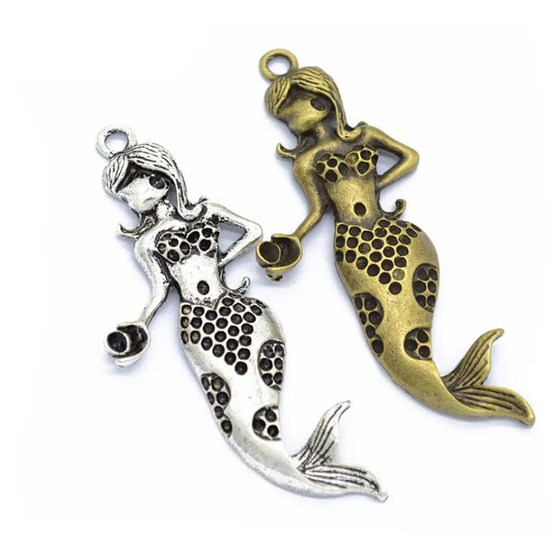 9PCS/Lot 72x31mm Vintage Silver Zinc Alloy Sea-maid Charms Pendant For Jewelry Finding
9PCS/Lot 72x31mm Vintage Silver Zinc Alloy Sea-maid Charms Pendant For Jewelry Finding