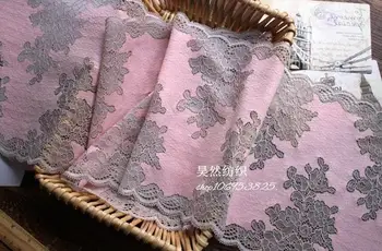 1 Meter/lot 22cm Width High Quality Grey+ Pink Thick Elastic Stretch Lace trim Sewing/Garment/Clothes Accessories
1 Meter/lot 22cm Width High Quality Grey+ Pink Thick Elastic Stretch Lace trim Sewing/Garment/Clothes Accessories