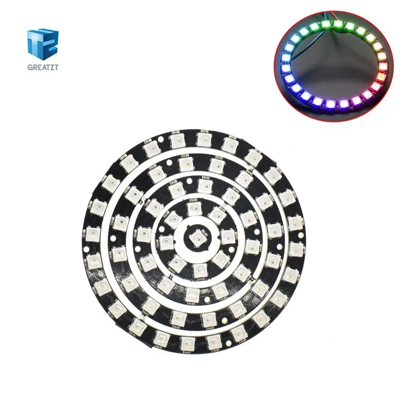 GREATZT 1pcs RGB LED Ring 1Bit 8Bit 12Bit 16Bit 24Bit WS2812 5050 RGB LED + Integrated Drivers
GREATZT 1pcs RGB LED Ring 1Bit 8Bit 12Bit 16Bit 24Bit WS2812 5050 RGB LED + Integrated Drivers