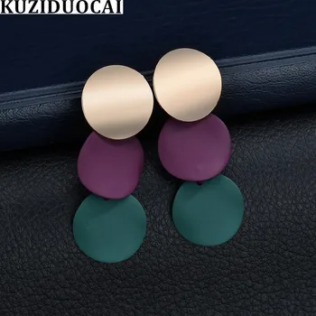 Kuziduocai New Fashion Jewelry Boho Metal Round Uneven 3 Colors Stitching Statement Stud Earrings For Women Brincos Gifts E-371
Kuziduocai New Fashion Jewelry Boho Metal Round Uneven 3 Colors Stitching Statement Stud Earrings For Women Brincos Gifts E-371