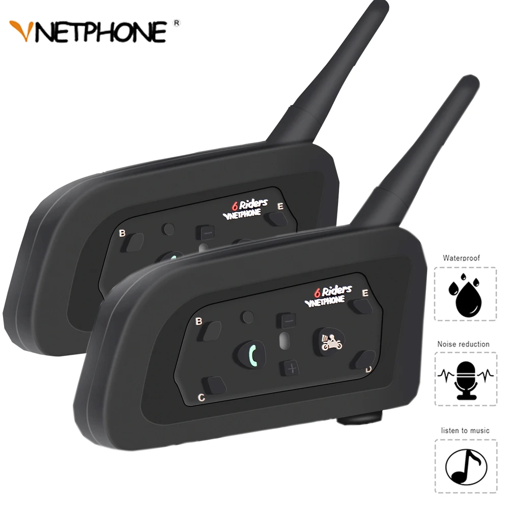 VNETPHONE Double V6 Bluetooth Intercom Helmet Headset 1200m Motorcycle Comunicador Capacete Headphone Waterproof for 6 Riders
VNETPHONE Double V6 Bluetooth Intercom Helmet Headset 1200m Motorcycle Comunicador Capacete Headphone Waterproof for 6 Riders