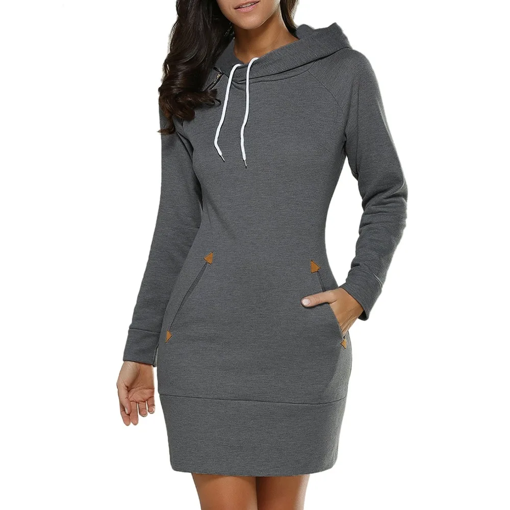 Dress Women Ladies Hooded Plus Size Autumn Sweatshirt Long Sleeve Hoodies Jumper Black Mini Dress 4XL 5XL Solid Pocket
Dress Women Ladies Hooded Plus Size Autumn Sweatshirt Long Sleeve Hoodies Jumper Black Mini Dress 4XL 5XL Solid Pocket