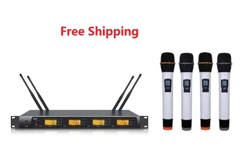 4 Microphone Wireless System UHF PLL Wireless Microphone System Four Handheld microfono
4 Microphone Wireless System UHF PLL Wireless Microphone System Four Handheld microfono