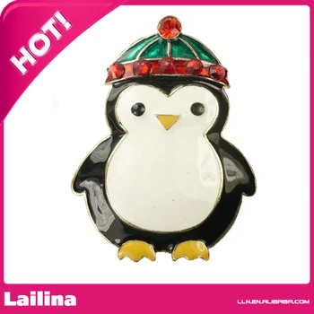 Christmas "Chubby Penguin" Rhinestone Pin Brooch 
Christmas "Chubby Penguin" Rhinestone Pin Brooch