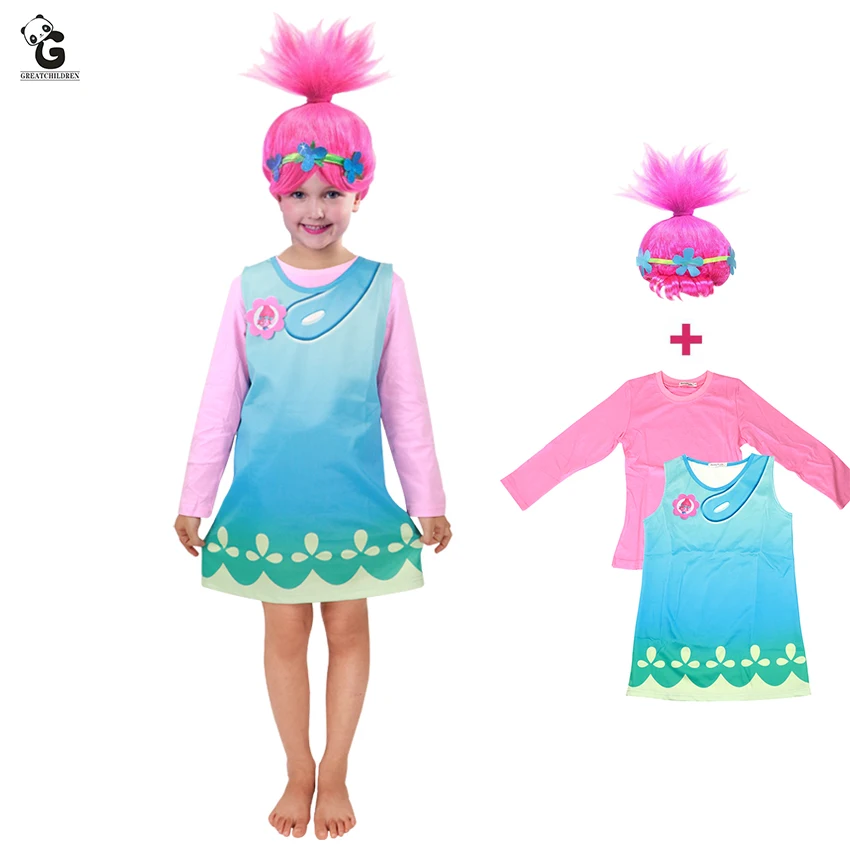 Trolls Poppy Costume Carnival Halloween Costumes for Kids Fancy Dress Girls Trolls Wig vestido de festa Girls Dresses Cosplay
Trolls Poppy Costume Carnival Halloween Costumes for Kids Fancy Dress Girls Trolls Wig vestido de festa Girls Dresses Cosplay