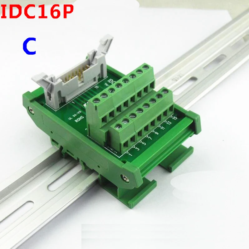IDC16P Штекерная розетка к 16P клеммной колодке, переходная плата, релейная Клеммная станция, тип DIN-рейки
IDC16P Штекерная розетка к 16P клеммной колодке, переходная плата, релейная Клеммная станция, тип DIN-рейки