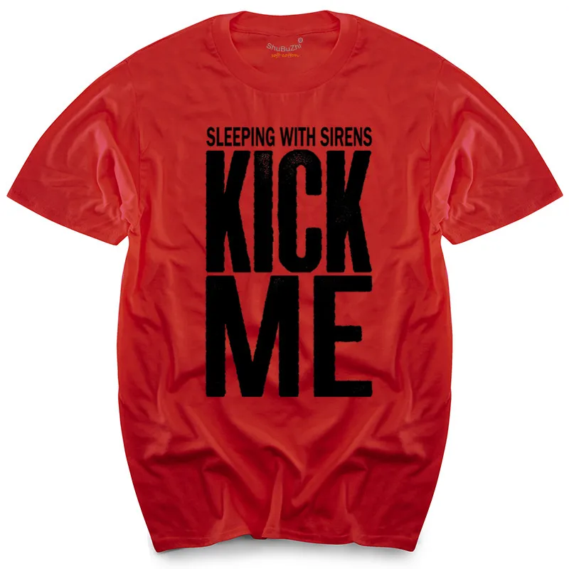 Sleeping with Sirens Kick Me Men's Red SWS T-shirt men's top tees new cotton tshirt summer fashion tee shirts
Sleeping with Sirens Kick Me Men's Red SWS T-shirt men's top tees new cotton tshirt summer fashion tee shirts