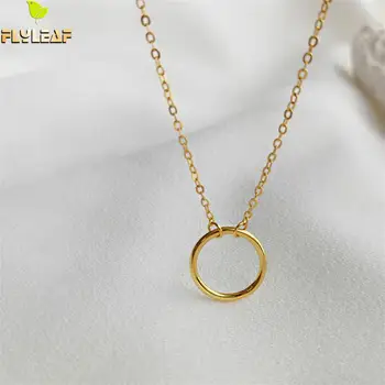 Flyleaf Geometric Circle 18k Gold 925 Sterling Silver Necklace For Women Fashion Chain Fine Jewelry Simple Necklaces & Pendants
Flyleaf Geometric Circle 18k Gold 925 Sterling Silver Necklace For Women Fashion Chain Fine Jewelry Simple Necklaces & Pendants