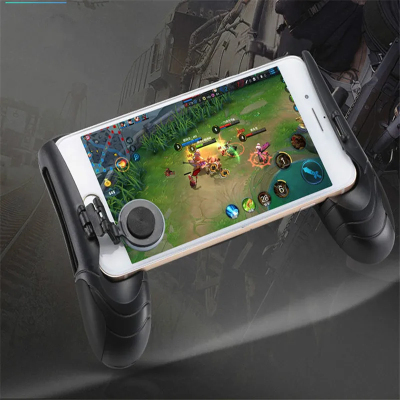 Gamepad Game controller Phone Analog Joystick Grip for All Android & iOS SmartPhone Playing PUBG-Like, FPS Games
Gamepad Game controller Phone Analog Joystick Grip for All Android & iOS SmartPhone Playing PUBG-Like, FPS Games