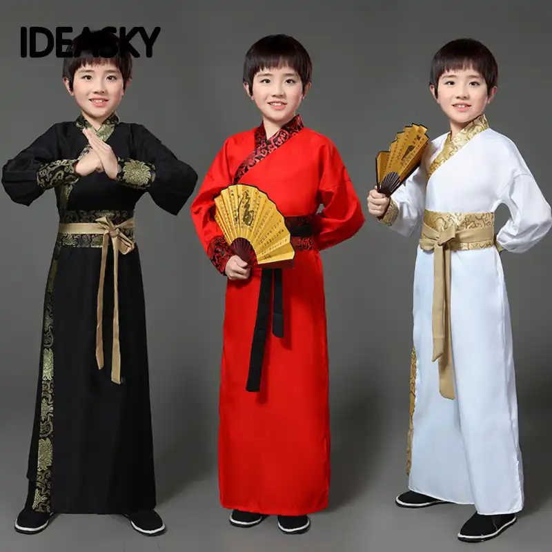 伝統的な中国ダンスの衣装少年明オペラ子供古代妖精漢唐王朝清