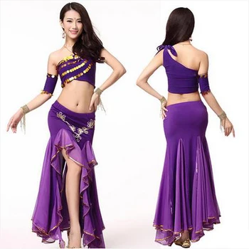 NEW! crystal cotton and chiffon belly dance suit single sleeves top+skirt 2pcs women belly dance set 9colors
NEW! crystal cotton and chiffon belly dance suit single sleeves top+skirt 2pcs women belly dance set 9colors