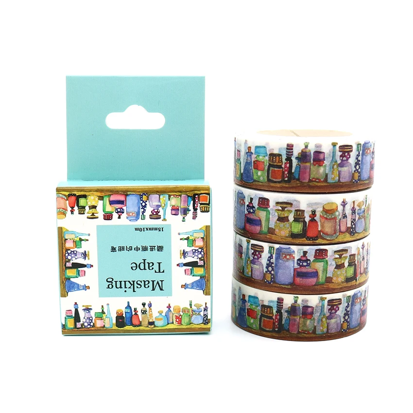Box Package Secrets Hidden In The Bottle Washi Tape Adhesive Stickers Pattern Masking Tape Cheap Price Decorative Tape 10m*15mm
Box Package Secrets Hidden In The Bottle Washi Tape Adhesive Stickers Pattern Masking Tape Cheap Price Decorative Tape 10m*15mm