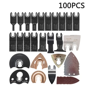 100 PCS Saw Blades Oscillating Multi Tool Accessory Kit For Black & Decker Parts
100 PCS Saw Blades Oscillating Multi Tool Accessory Kit For Black & Decker Parts