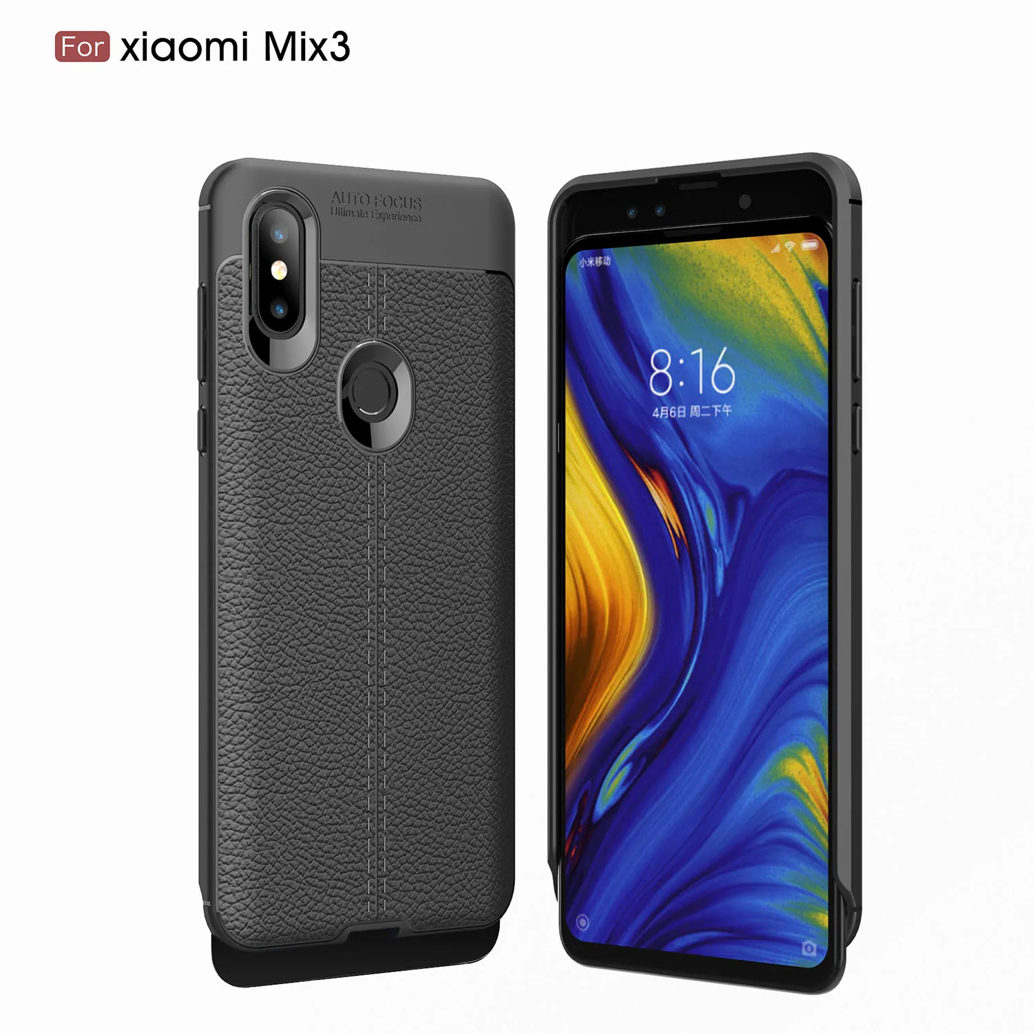 Роскошный ударопрочный чехол из ТПУ Для Xiaomi Max2 / Max3 Max Mix 2s Mix2 /Mix3 зернистая кожа