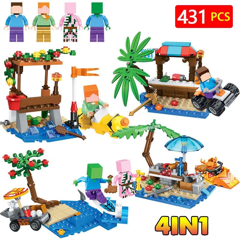 My World Compatible With LegoINGLYS Minecrafted Island Scene Beach Building Block Bricks DIY Christmas Gift Toys 4 in 1
My World Compatible With LegoINGLYS Minecrafted Island Scene Beach Building Block Bricks DIY Christmas Gift Toys 4 in 1