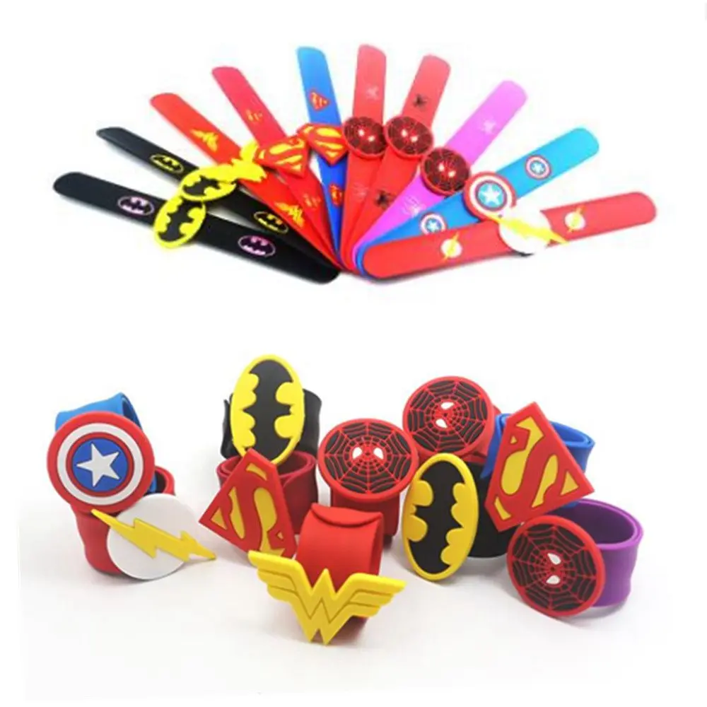 1 pcs Cartoon Superhero Bracelet Silicone Spiderman Batman Hand Catenary Automatic Crimping Portable Wear Style Kid Gift Toy
1 pcs Cartoon Superhero Bracelet Silicone Spiderman Batman Hand Catenary Automatic Crimping Portable Wear Style Kid Gift Toy