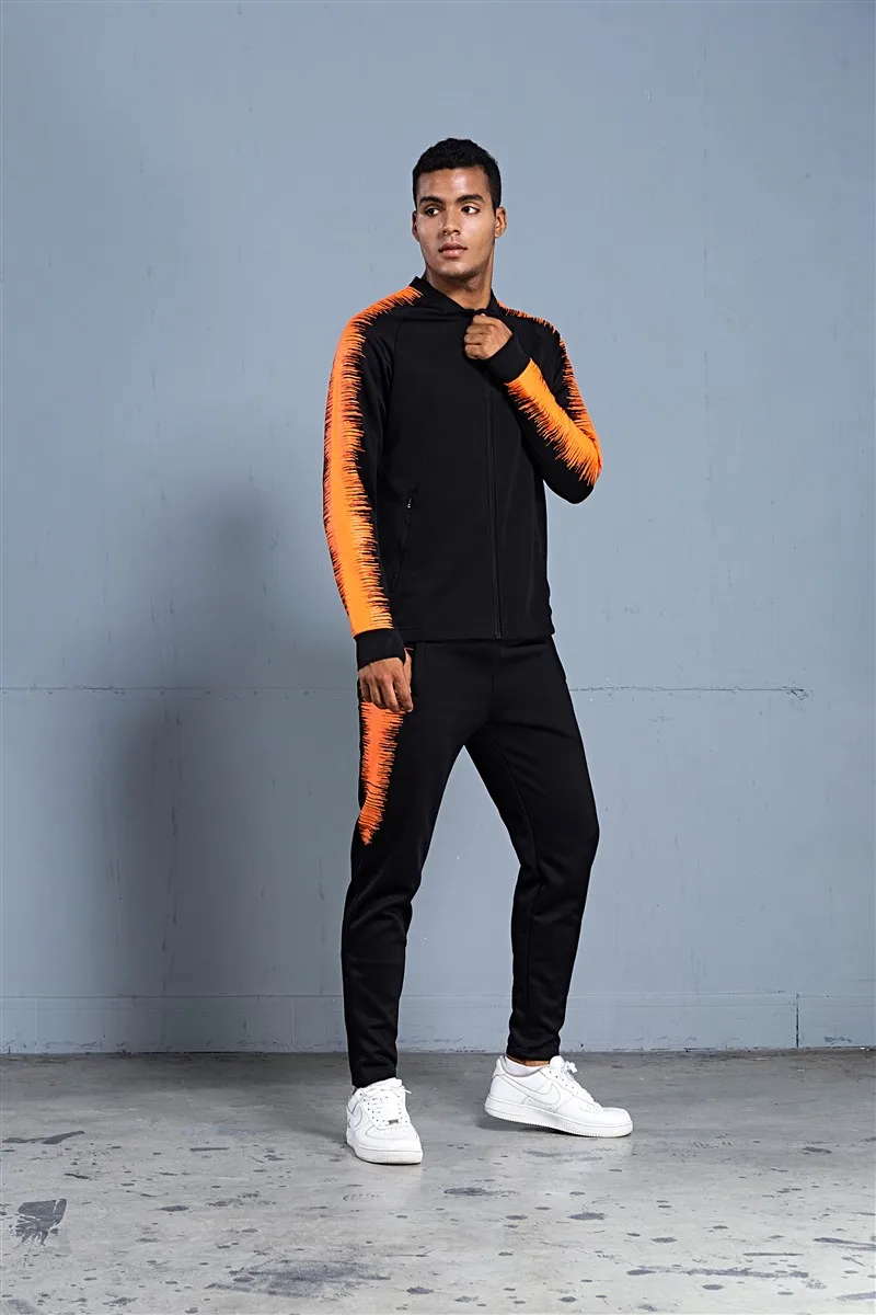 HOWE AO coat Adult Men Soccer Jerseys Set Jogging clothing jacket pants sports suit wear Running football Training Tracksuit HOWE AO coat Adult Men Soccer Jerseys Set Jogging clothing jacket pants sports suit wear Running football Training Tracksuit