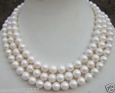 Free Shipping >> HUGE AAA+ 9-10MM ROUND SOUTH SEA WHITE PEARL NECKLACE 50" SILVER CLASP
Free Shipping >> HUGE AAA+ 9-10MM ROUND SOUTH SEA WHITE PEARL NECKLACE 50" SILVER CLASP