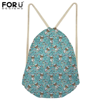 FORUDESIGNS Cute Cartoon Nurse Bear 3D Printing Teenage Girls Drawstring Bags Casual Students Backpacks Large Storage Beach Bags
FORUDESIGNS Cute Cartoon Nurse Bear 3D Printing Teenage Girls Drawstring Bags Casual Students Backpacks Large Storage Beach Bags
