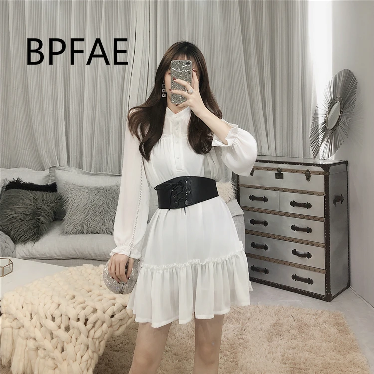2019 Women Lolita Chiffon Dress Long Sleeve O-neck Ruffles Sweet Party Dresses With Belt Slim Dress Female Two-piece set Vestido
2019 Women Lolita Chiffon Dress Long Sleeve O-neck Ruffles Sweet Party Dresses With Belt Slim Dress Female Two-piece set Vestido