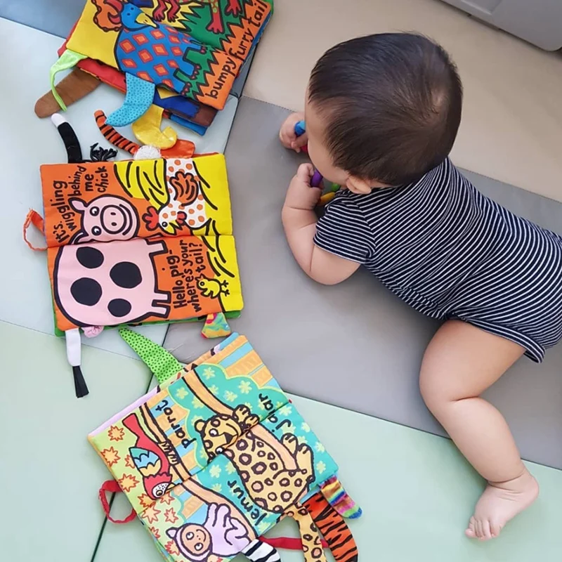 Baby Books Learning Educational Toys For Infant Animal Tail Cloth Book With Ring paper BB Baby Toys 0-12 Months Montessori Toys
Baby Books Learning Educational Toys For Infant Animal Tail Cloth Book With Ring paper BB Baby Toys 0-12 Months Montessori Toys