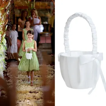 Wedding Ceremony Ring Pillow Flower Basket Romantic Satin Bowknot Basket Storage for Girl Wedding Party Supplies Wedding Decor
Wedding Ceremony Ring Pillow Flower Basket Romantic Satin Bowknot Basket Storage for Girl Wedding Party Supplies Wedding Decor