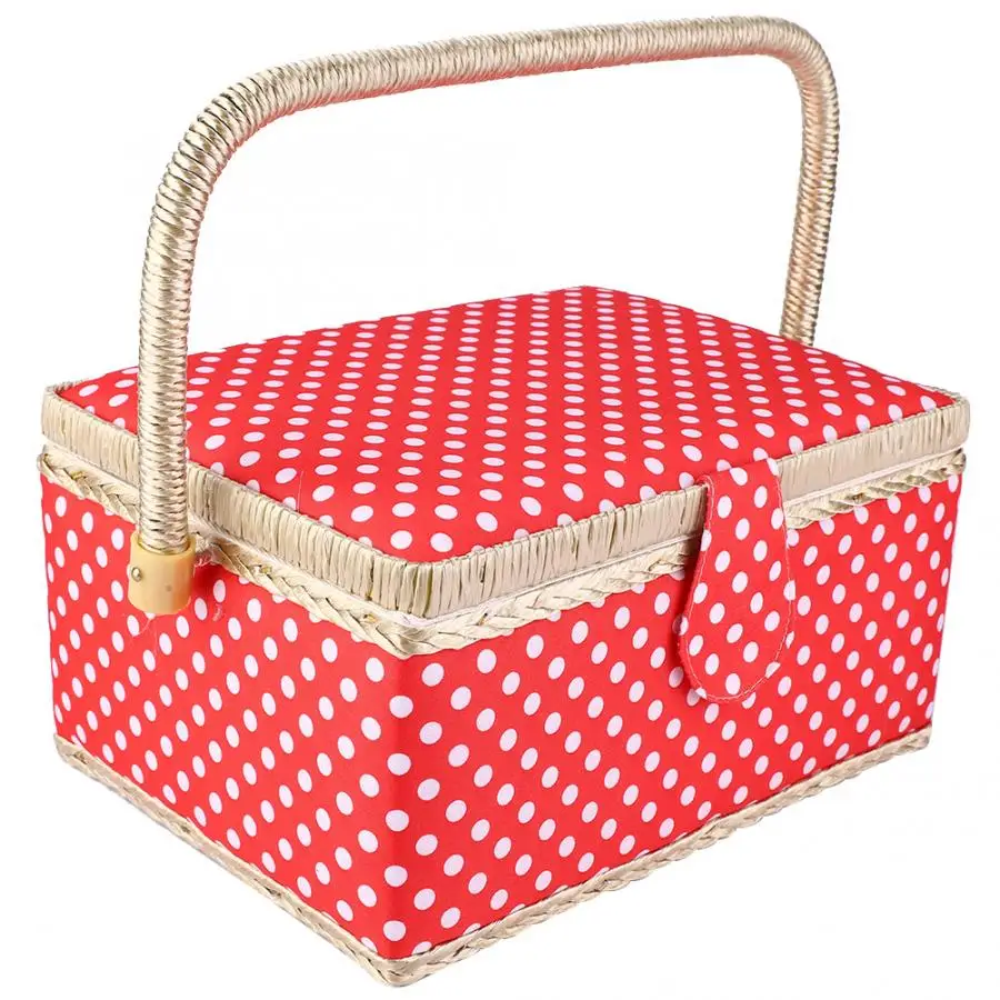 Sewing Basket Cotton Craft Storage Box Needle Thread Basket Cotton Fabric Household Sewing Box Organizer with Sewing Accessories
Sewing Basket Cotton Craft Storage Box Needle Thread Basket Cotton Fabric Household Sewing Box Organizer with Sewing Accessories