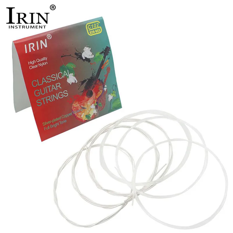 Guitar Strings IRIN C102 Clear Nylon Classical Guitar Strings 0.028-0.043 Inch 6Pcs Stringed Instruments Parts
Guitar Strings IRIN C102 Clear Nylon Classical Guitar Strings 0.028-0.043 Inch 6Pcs Stringed Instruments Parts