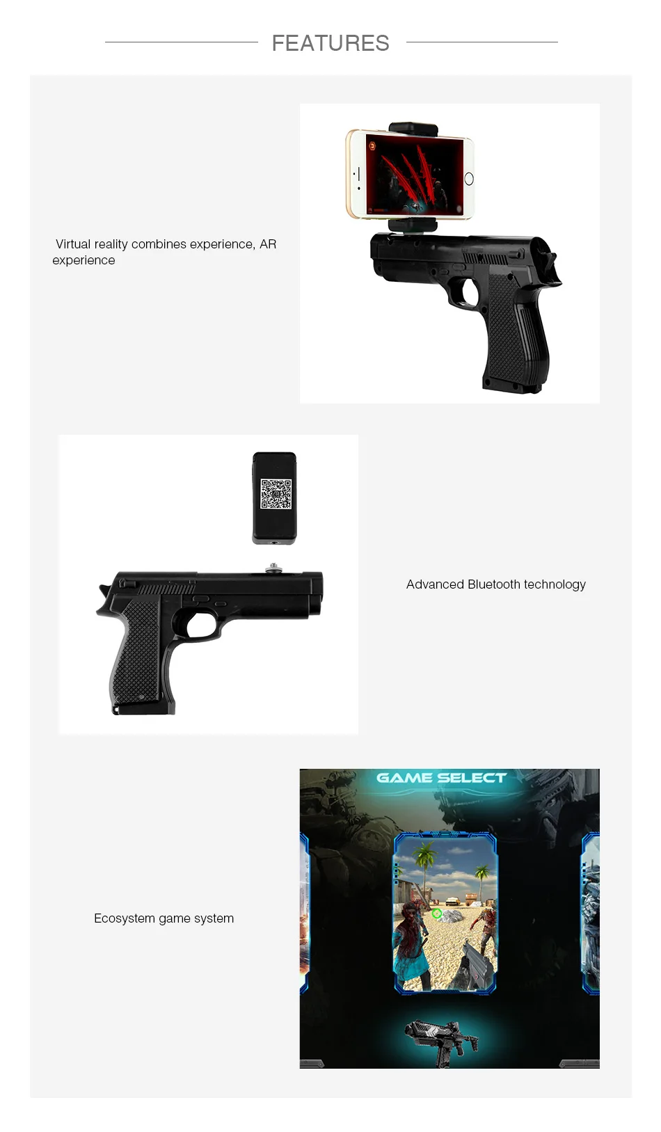 enjoybay ar oyuncak silah bluetooth oyun kolu kontrolorleri tabanca w telefon standi cocuklar stres 3d oyunlari oyuncak silah ios android icin aliexpress