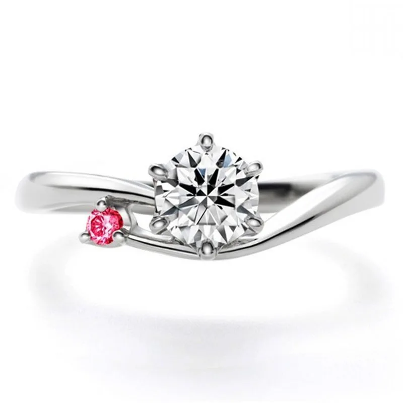 GR.NERH New Romantic 6 Prongs Setting Cubic Zirconia Rings Pink Crystal Wedding Rings 4 Sizes For Women Jewelry
GR.NERH New Romantic 6 Prongs Setting Cubic Zirconia Rings Pink Crystal Wedding Rings 4 Sizes For Women Jewelry