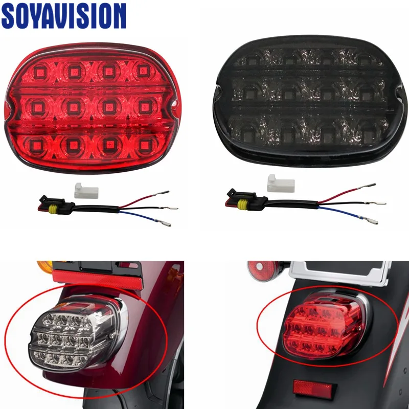 LED Smoke Brake Taillight Rear Smoked For Harley Road Glide Road King Sportster