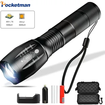 Ultra Bright 5Mode 8000 Lumens XM-L T6/ L2 LED Flashlight Torch Zoomable Bicycle Light for Camping( Use 18650 Battery) 
Ultra Bright 5Mode 8000 Lumens XM-L T6/ L2 LED Flashlight Torch Zoomable Bicycle Light for Camping( Use 18650 Battery)