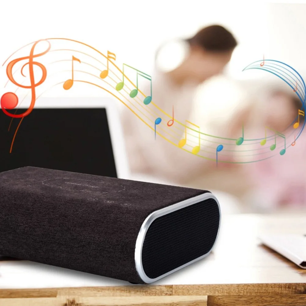 Smart Wireless Charger Bluetooth Speaker Stereo Music Player Portable Travel Quick Charging Adapter For Mobile Phones
