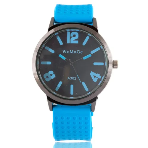Новый Топ бренд Womage Wome мужские модные кварцевые часы разноцветный силиконовый