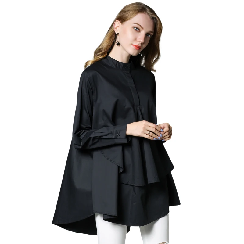 Women Autumn black Blouse Tops 2017 plus size Vintage Autumn Clothing Casual Cotton Fabric High Quality Blouse and shirts
Women Autumn black Blouse Tops 2017 plus size Vintage Autumn Clothing Casual Cotton Fabric High Quality Blouse and shirts