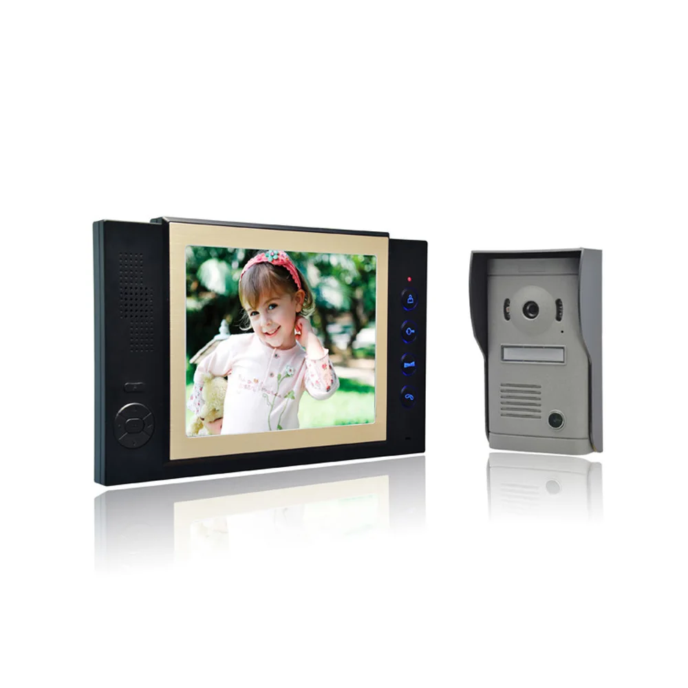 (1 set) TFT-LCD 8 inch Monitor Video door phone Night Vision Door Access Push release wired type doorbell Intercom system
(1 set) TFT-LCD 8 inch Monitor Video door phone Night Vision Door Access Push release wired type doorbell Intercom system