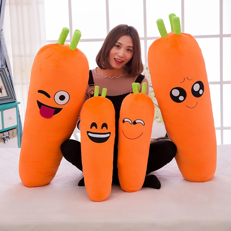 

Creative Carrot Smiley Face pillow Plush Emotion Toy Pouf Cushion Coussin Cojines Christmas whatsapp emoji pillow For Sofa Bed