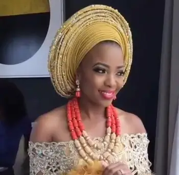 Traditional Nigerian Wedding Coral Beads Jewelry Set African Wedding Bridal Statement Necklace Set CG038 
Traditional Nigerian Wedding Coral Beads Jewelry Set African Wedding Bridal Statement Necklace Set CG038