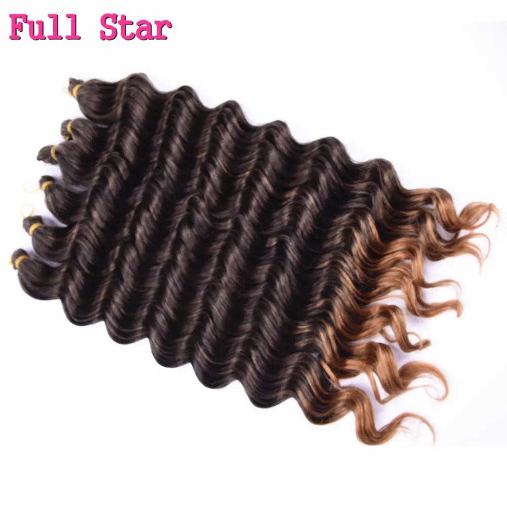 Ombre Deep wave Synthetic Hair 1-6 Piece 20'' 80g Full Star Hair bundles Crochet Braids hair extension Black Brown Hair Style
Ombre Deep wave Synthetic Hair 1-6 Piece 20'' 80g Full Star Hair bundles Crochet Braids hair extension Black Brown Hair Style