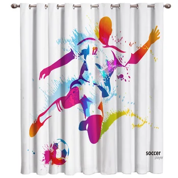 Soccer Sport Rainbow Athletes Color Art Design 3D Window Curtains for Living Room Bedroom Kitchen Cortinas Para Sala De Estar
Soccer Sport Rainbow Athletes Color Art Design 3D Window Curtains for Living Room Bedroom Kitchen Cortinas Para Sala De Estar
