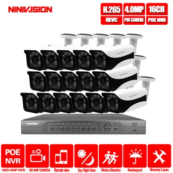16CH 4K POE NVR 5MP 3MP kit PoE IP Camera P2P Cloud Onvif FTP CCTV System IR Outdoor Night Vision Video Surveillance Kit
16CH 4K POE NVR 5MP 3MP kit PoE IP Camera P2P Cloud Onvif FTP CCTV System IR Outdoor Night Vision Video Surveillance Kit