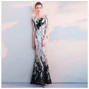 Black White Mermaid Chinese Sexy Sequins Oriental Party Female Cheongsam Stage Show Qipao Elegant Celebrity Banquet Dresses
Black White Mermaid Chinese Sexy Sequins Oriental Party Female Cheongsam Stage Show Qipao Elegant Celebrity Banquet Dresses