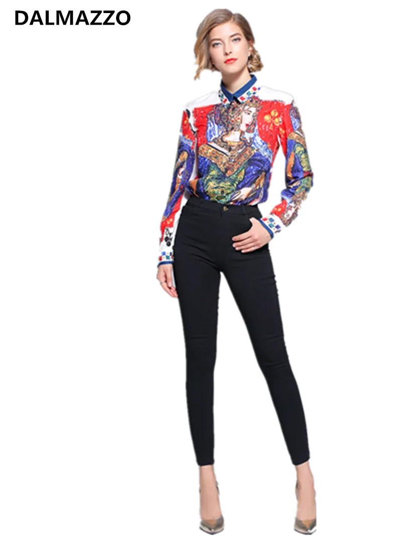 2019 Newest Autumn Printed Tops Shirt Women's Ladies Plus Size Blouses Long Sleeve Office Work Runway Slim Shirts Feminina 2XL
2019 Newest Autumn Printed Tops Shirt Women's Ladies Plus Size Blouses Long Sleeve Office Work Runway Slim Shirts Feminina 2XL
