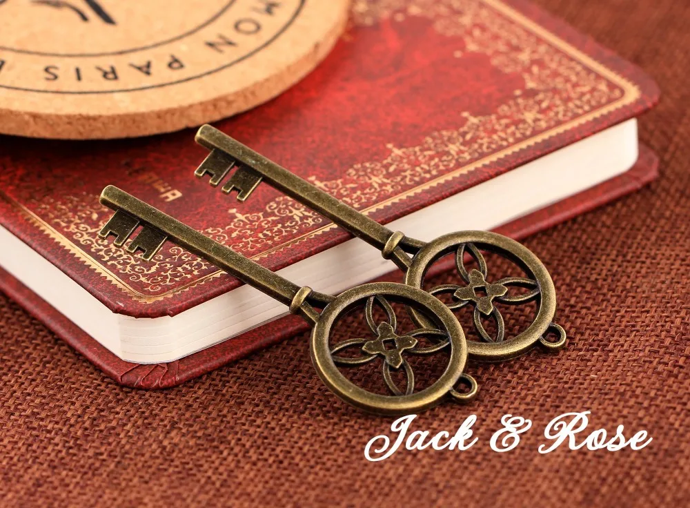 68*25mm 5pcs/lot 2015 new fashion antique bronze plated handmade charms Pendant keys | Украшения и аксессуары