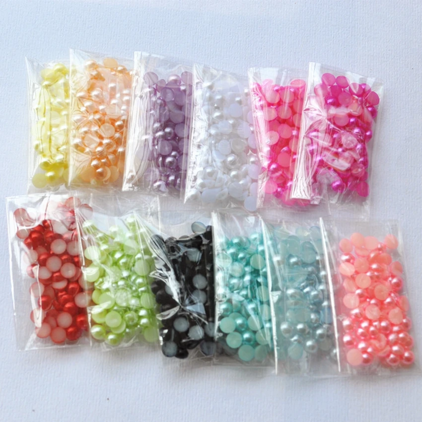 Jewelry Making Supplies For DIY Phone Decoration 3mm~5mm 12colors 1000pcs/Bag/Color Cabochon Flat Back Semicircle ABS Beads
Jewelry Making Supplies For DIY Phone Decoration 3mm~5mm 12colors 1000pcs/Bag/Color Cabochon Flat Back Semicircle ABS Beads