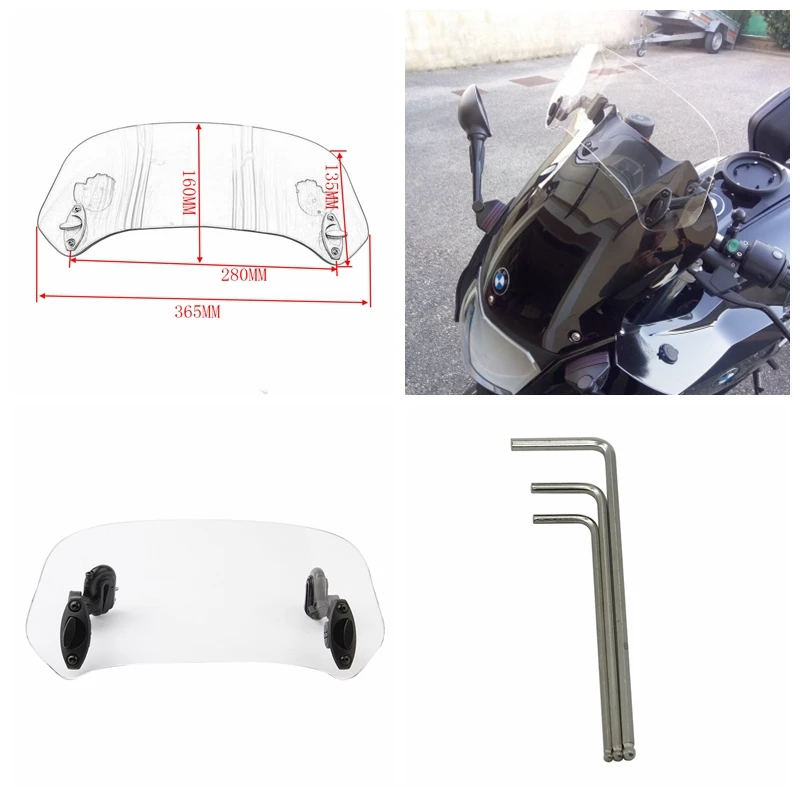 Windshield Extension Spoiler Air Deflector For BMW R nineT R1200R K1600GT F800ST R1200S K1300S K1200GT K1300GT F800R K1200LT
Windshield Extension Spoiler Air Deflector For BMW R nineT R1200R K1600GT F800ST R1200S K1300S K1200GT K1300GT F800R K1200LT